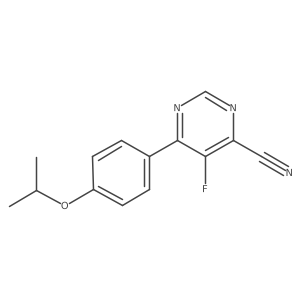 5-Fluoro-6-[4-(propan-2-yloxy)phenyl]pyrimidine-4-carbonitrile结构式