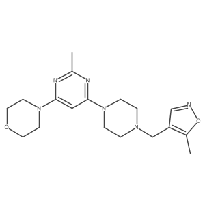 4-(2-Methyl-6-{4-[(5-methyl-1,2-oxazol-4-yl)methyl]piperazin-1-yl}pyrimidin-4-yl)morpholine Structure
