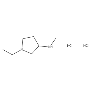 1-Ethyl-N-methylpyrrolidin-3-amine;dihydrochloride结构式