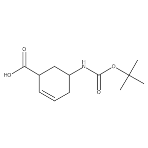 rac-(1R,5R)-5-{[(tert-butoxy)carbonyl]amino}cyclohex-2-ene-1-carboxylic acid结构式