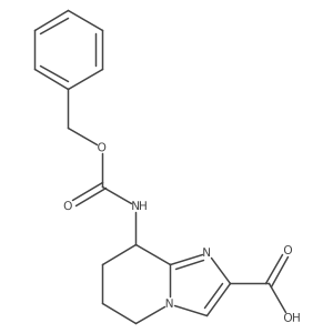 8-{[(benzyloxy)carbonyl]amino}-5H,6H,7H,8H-imidazo[1,2-a]pyridine-2-carboxylic acid结构式