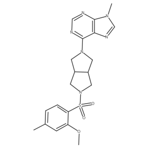 6-[5-(2-methoxy-4-methylbenzenesulfonyl)-octahydropyrrolo[3,4-c]pyrrol-2-yl]-9-methyl-9H-purine Structure
