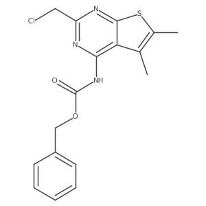benzyl N-[2-(chloromethyl)-5,6-dimethylthieno[2,3-d]pyrimidin-4-yl]carbamate结构式