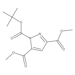 1-tert-butyl 3,5-dimethyl 1H-pyrazole-1,3,5-tricarboxylate结构式
