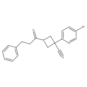 Benzyl 3-(5-bromopyridin-2-yl)-3-cyanoazetidine-1-carboxylate结构式