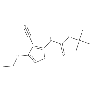 tert-butyl N-(3-cyano-4-ethoxythiophen-2-yl)carbamate结构式