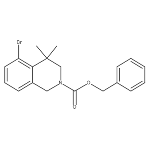 Benzyl 5-bromo-4,4-dimethyl-1,2,3,4-tetrahydroisoquinoline-2-carboxylate结构式