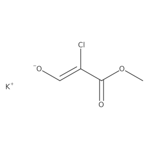 Potassium (Z)-2-chloro-2-methoxycarbonyl-ethenolate结构式