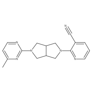 2-[5-(4-Methylpyrimidin-2-yl)-octahydropyrrolo[3,4-c]pyrrol-2-yl]pyridine-3-carbonitrile结构式