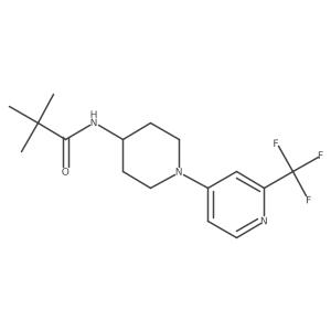 2,2-dimethyl-N-{1-[2-(trifluoromethyl)pyridin-4-yl]piperidin-4-yl}propanamide结构式