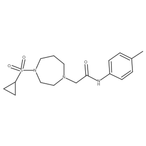 2-[4-(cyclopropanesulfonyl)-1,4-diazepan-1-yl]-N-(4-methylphenyl)acetamide Structure