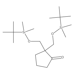 2,2-Bis(((tert-butyldimethylsilyl)oxy)methyl)cyclopentan-1-one结构式