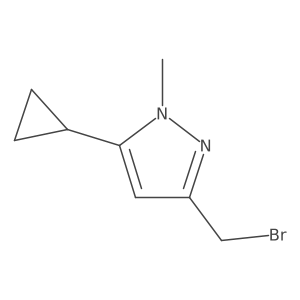 3-(Bromomethyl)-5-cyclopropyl-1-methyl-1H-pyrazole Structure