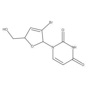 Uridine, 2a(2)-bromo-2a(2),3a(2)-didehydro-2a(2),3a(2)-dideoxy-结构式