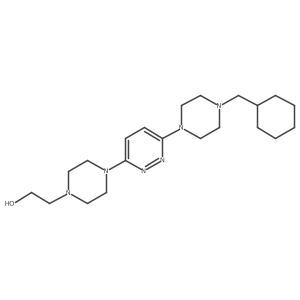 2-(4-{6-[4-(Cyclohexylmethyl)piperazin-1-yl]pyridazin-3-yl}piperazin-1-yl)ethan-1-ol Structure