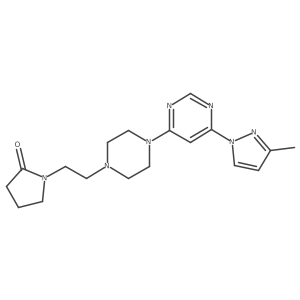 1-(2-{4-[6-(3-methyl-1H-pyrazol-1-yl)pyrimidin-4-yl]piperazin-1-yl}ethyl)pyrrolidin-2-one Structure