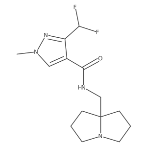 3-(difluoromethyl)-N-[(hexahydro-1H-pyrrolizin-7a-yl)methyl]-1-methyl-1H-pyrazole-4-carboxamide结构式