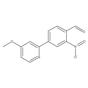 4-(4-Methoxypyridin-2-yl)-2-nitrobenzaldehyde结构式