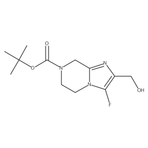 tert-Butyl 3-fluoro-2-(hydroxymethyl)-5,6-dihydroimidazo[1,2-a]pyrazine-7(8H)-carboxylate结构式