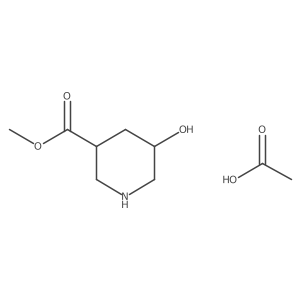 Acetic acid;methyl 5-hydroxypiperidine-3-carboxylate结构式