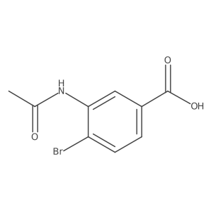 4-Bromo-3-acetamidobenzoic acid Structure