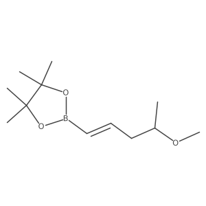 (E)-2-(4-Methoxypent-1-en-1-yl)-4,4,5,5-tetramethyl-1,3,2-dioxaborolane结构式