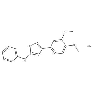 4-(3,4-dimethoxyphenyl)-N-phenylthiazol-2-amine hydrobromide Structure