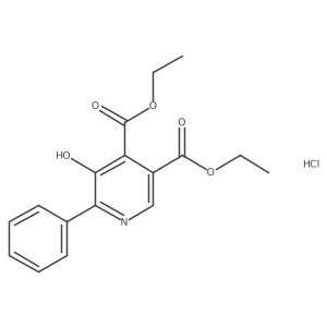 3,4-Pyridinedicarboxylic acid,5-hydroxy-6-phenyl-,diethyl ester hydrochloride结构式