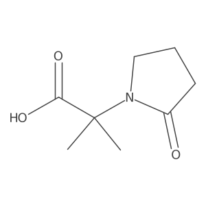 2-Methyl-2-(2-oxopyrrolidin-1-yl)propionic acid Structure