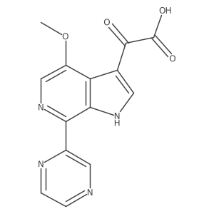 1h-Pyrrolo[2,3-c]pyridine-3-acetic acid,4-methoxy-a-oxo-7-pyrazinyl-结构式