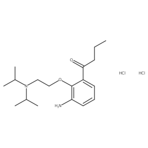 1-(3-Amino-2-{2-[di(propan-2-yl)amino]ethoxy}phenyl)butan-1-one--hydrogen chloride (1/2) Structure