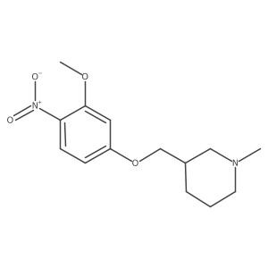3-[(3-Methoxy-4-nitrophenoxy)methyl]-1-methylpiperidine结构式