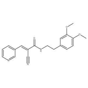 2-cyano-N-[2-(3,4-dimethoxyphenyl)ethyl]-3-(pyridin-3-yl)prop-2-enamide结构式
