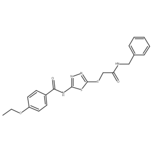 N-[5-[2-(benzylamino)-2-oxo-ethyl]sulfanyl-1,3,4-thiadiazol-2-yl]-4-ethoxy-benzamide Structure