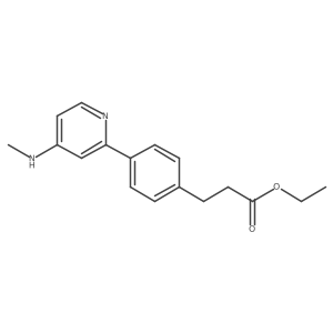 Ethyl 3-[4-(4-methylaminopyrid-2-yl)phenyl]propanoate结构式