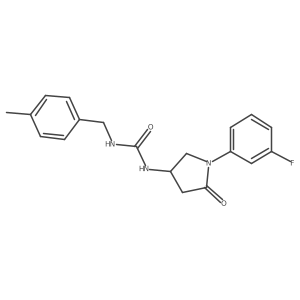 1-(1-(3-Fluorophenyl)-5-oxopyrrolidin-3-yl)-3-(4-methylbenzyl)urea Structure
