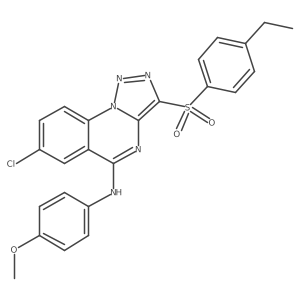 7-chloro-3-((4-ethylphenyl)sulfonyl)-N-(4-methoxyphenyl)-[1,2,3]triazolo[1,5-a]quinazolin-5-amine结构式
