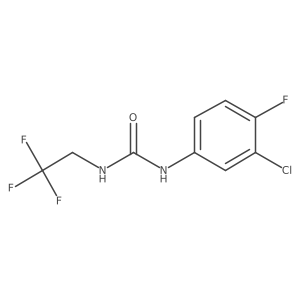 1-(3-Chloro-4-fluorophenyl)-3-(2,2,2-trifluoroethyl)-urea Structure