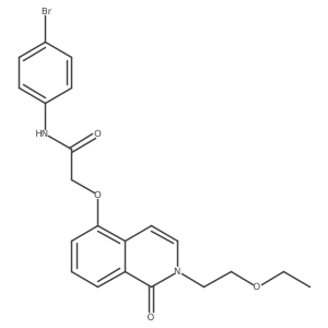 N-(4-bromophenyl)-2-((2-(2-ethoxyethyl)-1-oxo-1,2-dihydroisoquinolin-5-yl)oxy)acetamide结构式