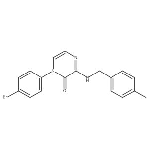 1-(4-bromophenyl)-3-((4-methylbenzyl)amino)pyrazin-2(1H)-one Structure