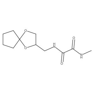 N1-(1,4-dioxaspiro[4.4]nonan-2-ylmethyl)-N2-methyloxalamide结构式