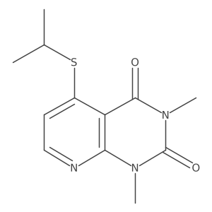 5-(isopropylthio)-1,3-dimethylpyrido[2,3-d]pyrimidine-2,4(1H,3H)-dione结构式