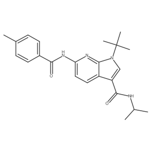 1h-Pyrrolo[2,3-b]pyridine-3-carboxamide,1-(1,1-dimethylethyl)-6-[(4-methylbenzoyl)amino]-n-(1-methylethyl)-结构式