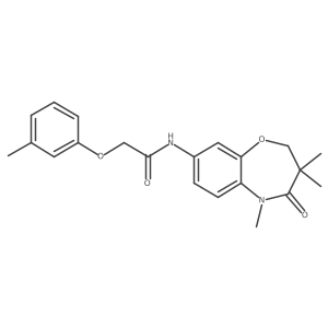 2-(m-tolyloxy)-N-(3,3,5-trimethyl-4-oxo-2,3,4,5-tetrahydrobenzo[b][1,4]oxazepin-8-yl)acetamide结构式