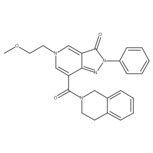 5-(2-methoxyethyl)-2-phenyl-7-(1,2,3,4-tetrahydroisoquinoline-2-carbonyl)-2H-pyrazolo[4,3-c]pyridin-3(5H)-one结构式