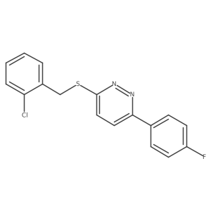 3-((2-Chlorobenzyl)thio)-6-(4-fluorophenyl)pyridazine结构式