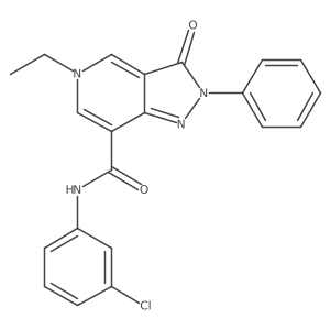 N-(3-chlorophenyl)-5-ethyl-3-oxo-2-phenyl-3,5-dihydro-2H-pyrazolo[4,3-c]pyridine-7-carboxamide Structure
