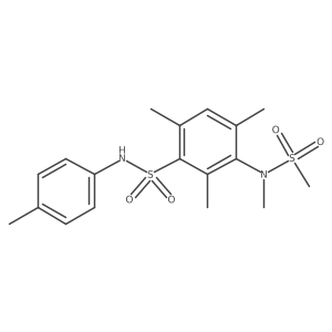 2,4,6-trimethyl-3-(N-methylmethanesulfonamido)-N-(4-methylphenyl)benzene-1-sulfonamide结构式