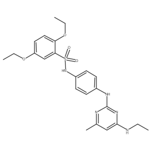 2,5-diethoxy-N-(4-((4-(ethylamino)-6-methylpyrimidin-2-yl)amino)phenyl)benzenesulfonamide结构式