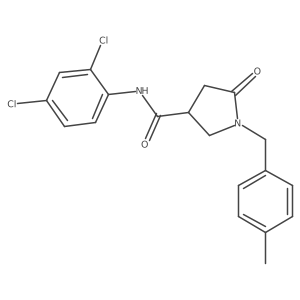 N-(2,4-dichlorophenyl)-1-(4-methylbenzyl)-5-oxopyrrolidine-3-carboxamide Structure